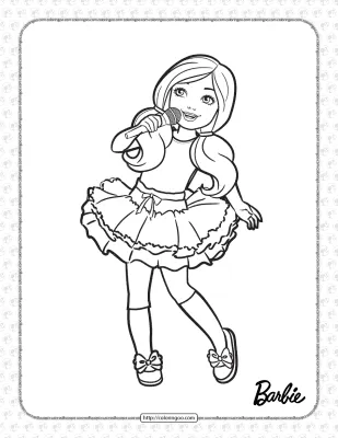 Printable Chelsea is Singing Coloring Page