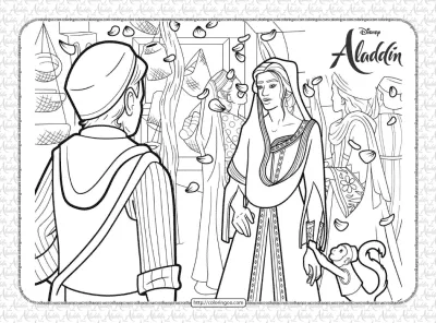 Printable Disney Aladdin Coloring Pages