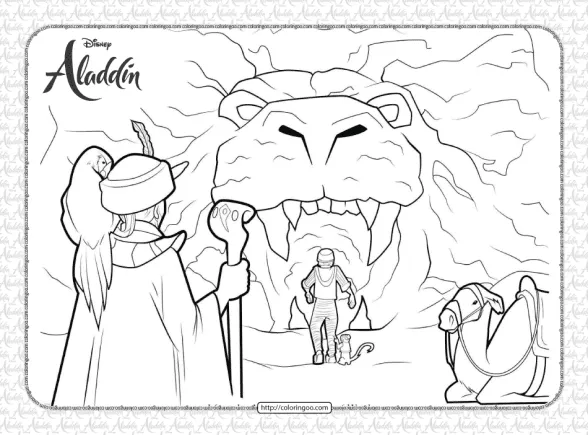 Printable Disney Aladdin Coloring Sheets 1 printable disney aladdin coloring sheets