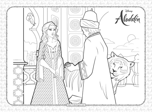 printable disney aladdin pdf coloring pages