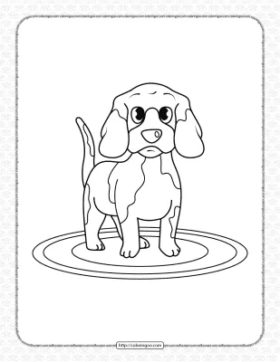 Printable Dog Coloring Page for Boys