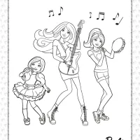 printable enjoy with barbie coloring page