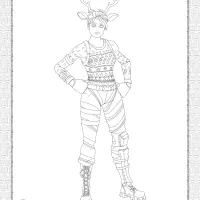printable fortnite red nose raider coloring page