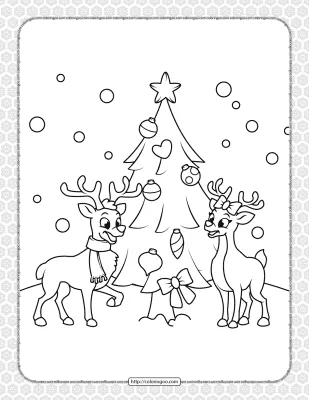 Printable Happy Christmas Coloring Pages 02