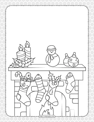 Printable Happy Christmas Coloring Pages 05