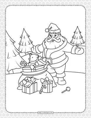 Printable Happy Christmas Coloring Pages 08