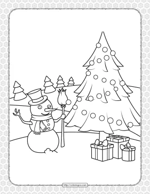 Printable Happy Christmas Coloring Pages 14