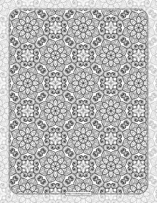 Printable Ornamental Mandala Coloring Pages 02