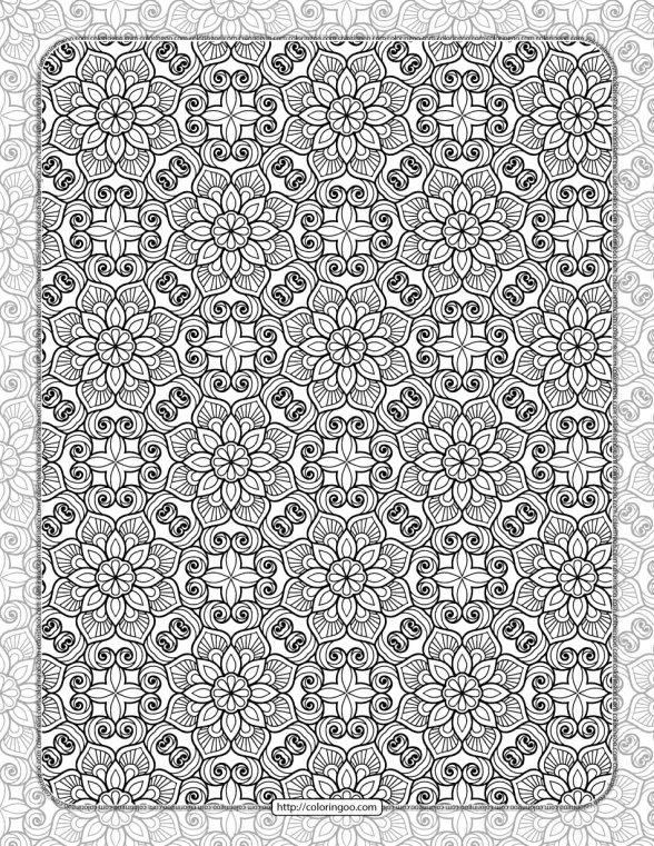 Printable Ornamental Mandala Coloring Pages 02 1 printable ornamental mandala coloring pages 02