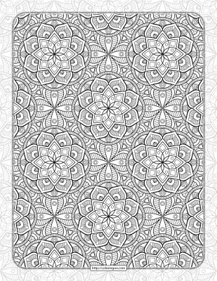 Printable Ornamental Mandala Coloring Pages 06