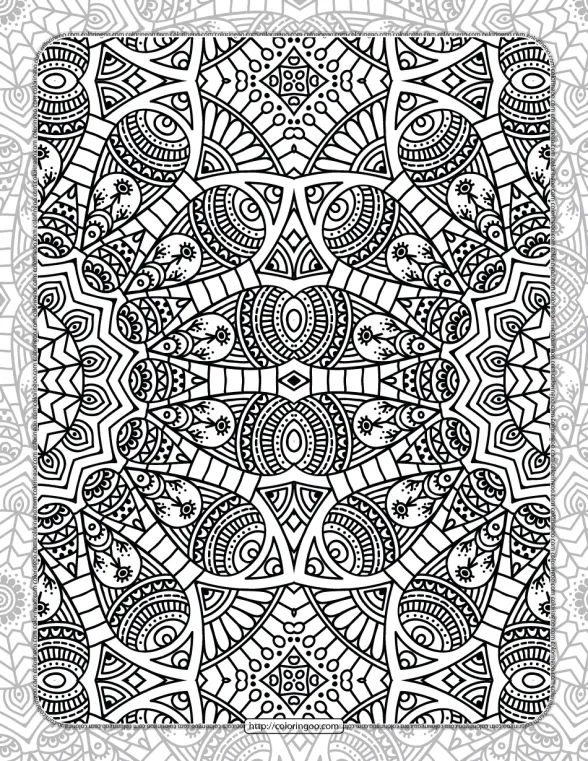 Printable Ornamental Mandala Coloring Pages 07 1 printable ornamental mandala coloring pages 07