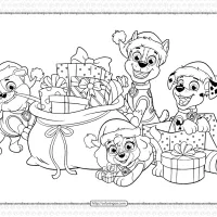 Printable Paw Patrol Christmas Gifts Coloring Page 17 printable paw patrol christmas gifts coloring page