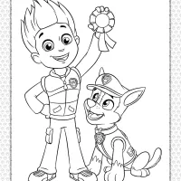 Printable Paw Patrol Ryder and Chase Coloring Sheet 14 printable paw patrol ryder and chase coloring sheet