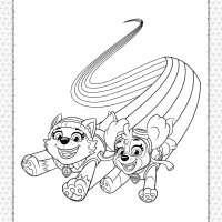 Printable Paw Patrol Skye and Everest Coloring Page 13 printable paw patrol skye and everest coloring page