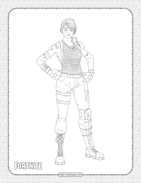 Sparkle Specialist Fortnite Skin Coloring Page 1 printable sparkle specialist fortnite skin coloring page