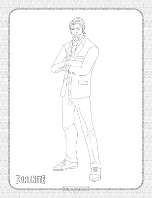 Printable The Reaper Fortnite Skin Coloring Page