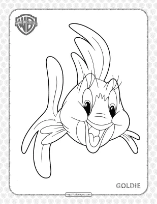 Printable Tom and Jerry Goldie Coloring Page