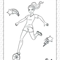 printables barbie soccer player coloring page