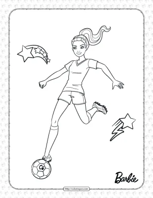 Printables Barbie Soccer Player Coloring Page
