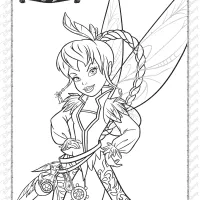 printables disney pirate fairy fawn coloring page