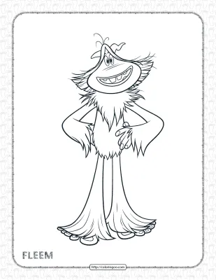 Printables Smallfoot Fleem Pdf Coloring Page