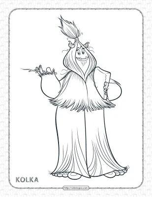 Printables Smallfoot Kolka Pdf Coloring Page