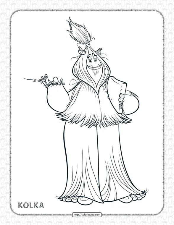 Printables Smallfoot Kolka Pdf Coloring Page 1 printables smallfoot kolka pdf coloring page