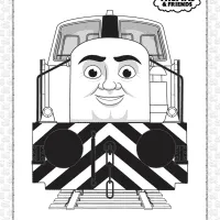 printables thomas and friends den coloring page