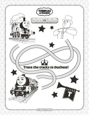 The Royal Engine Thomas and Friends Coloring Page