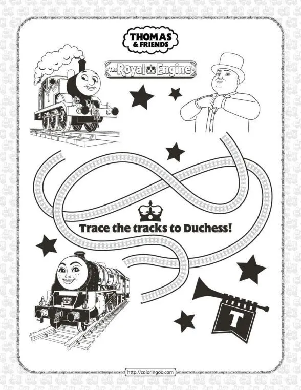 The Royal Engine Thomas and Friends Coloring Page 1 the royal engine thomas and friends coloring page