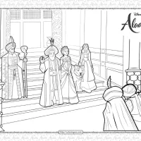 The Sultan and Princess Jasmine Coloring Page 9 the sultan and princess jasmine coloring page