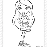 free printable bratz coloring pages for girls