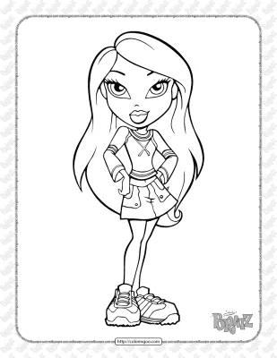 Free Printable Bratz Coloring Pages for Girls