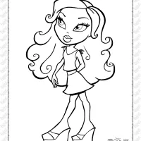 free printable bratz coloring pages for kids
