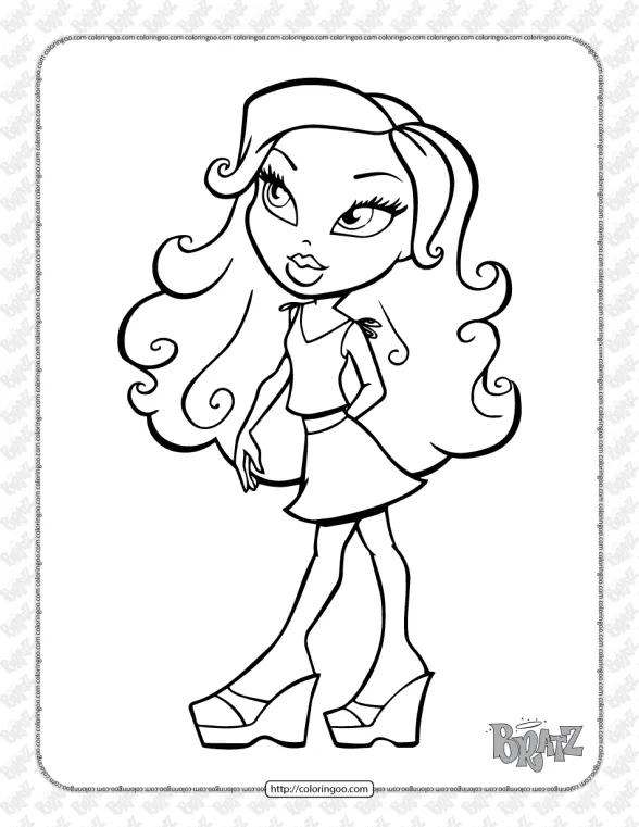 Free Printable Bratz Coloring Pages for Kids 1 free printable bratz coloring pages for kids