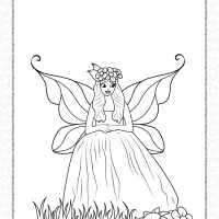 free printable fairy coloring page for girls