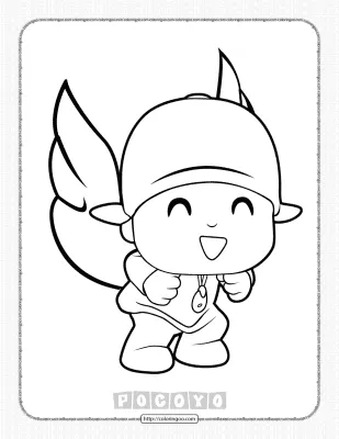 Free Printable Pocoyo Coloring Page for Kids