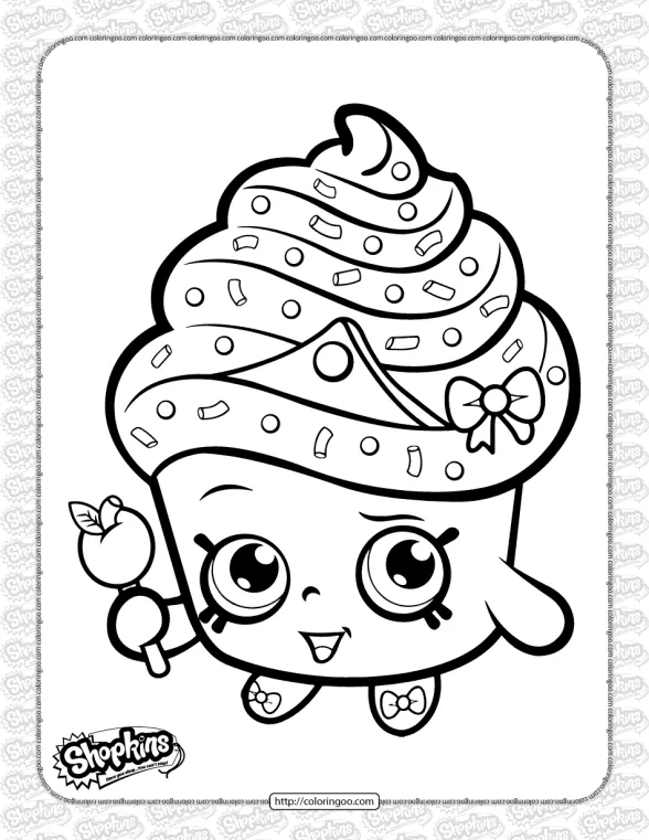 Free Printable Shopkins Cupcake Queen Coloring Page 1 free printable shopkins cupcake queen coloring page