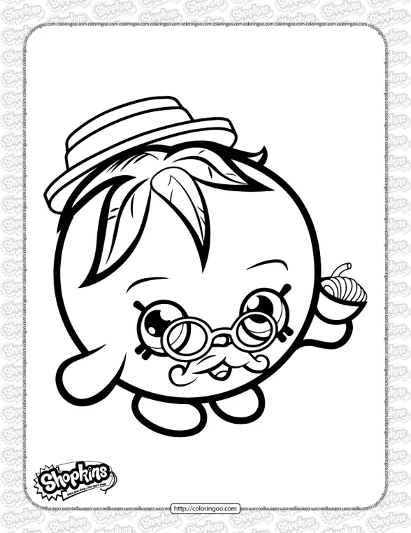 Free Printable Shopkins Papa Tomato Coloring Page 1 free printable shopkins papa tomato coloring page