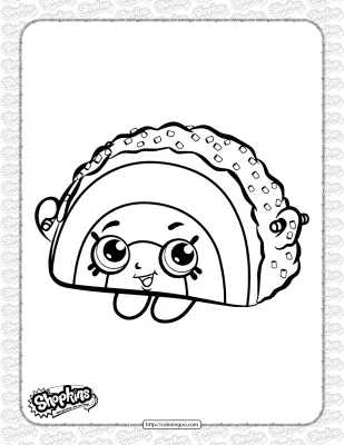 Free Printable Shopkins Rainbow Bite Coloring Page