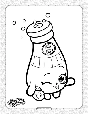 Free Printable Shopkins Sally Shakes Coloring Page