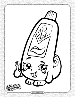 Free Printable Shopkins Scrubs Coloring Page