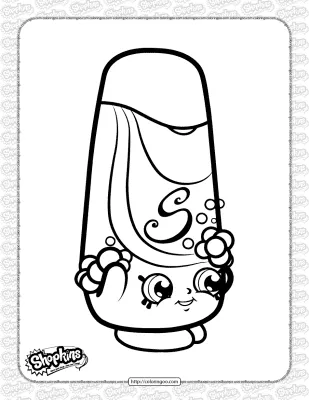 Free Printable Shopkins Shampy Coloring Page