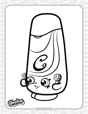 Free Printable Shopkins Silky Coloring Page