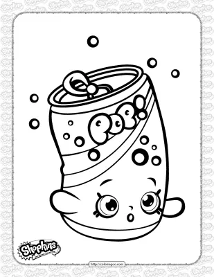 Free Printable Shopkins Soda Pops Coloring Page