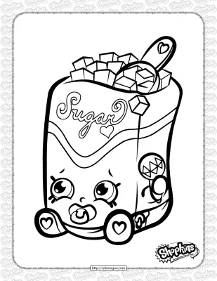 Free Printable Shopkins Sugar Lump Coloring Page
