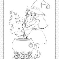 free printable witch pdf coloring pages