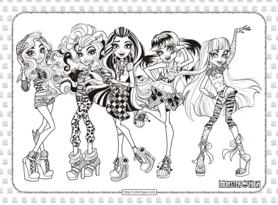 New Printable Monster High Coloring Pages