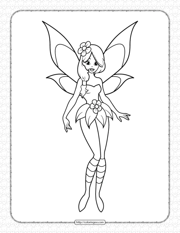 printable beautiful fairy coloring pages for kids