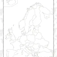 printable blank map of the europe countries worksheet
